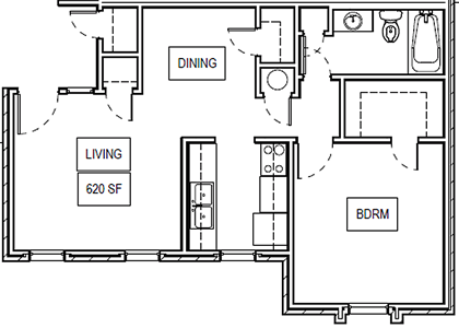 1 Bedroom / 1 Bath